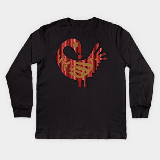 Adinkra Sankofa African Bird Symbol Kids Long Sleeve T-Shirt